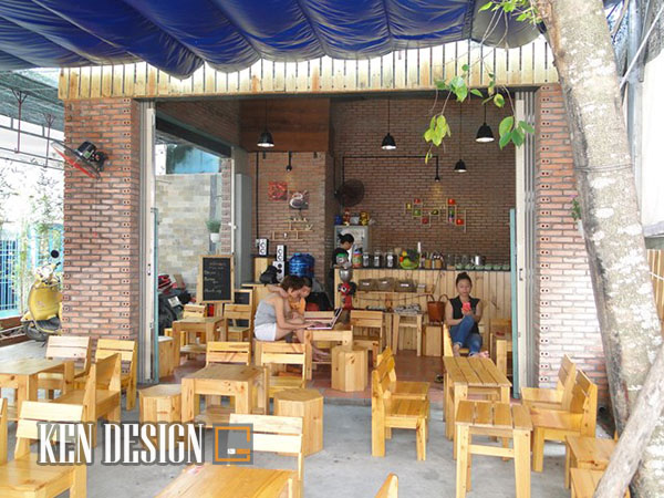 thiết kế quán cafe đơn giản